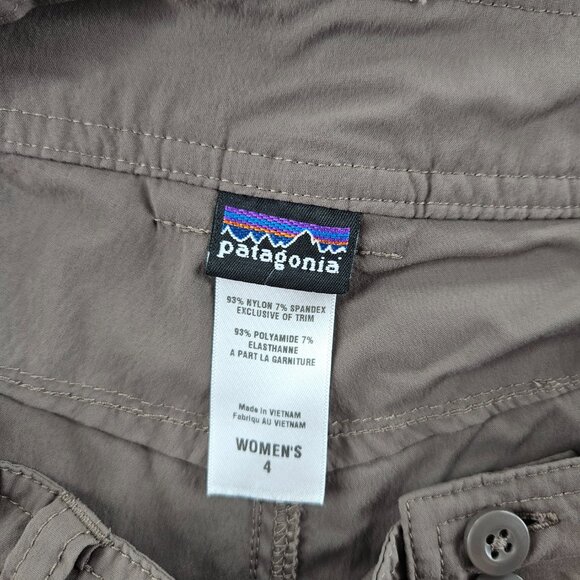 Patagonia Shorts Womens 4 Outdoor Hiking Nylon Stretch Trail Lightweight - Picture 7 of 13